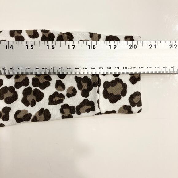 NWOT MONROW Sweatshirt XS Oversized Cheetah-Animal-Print Long Sleeve Cotton - Picture 9 of 9